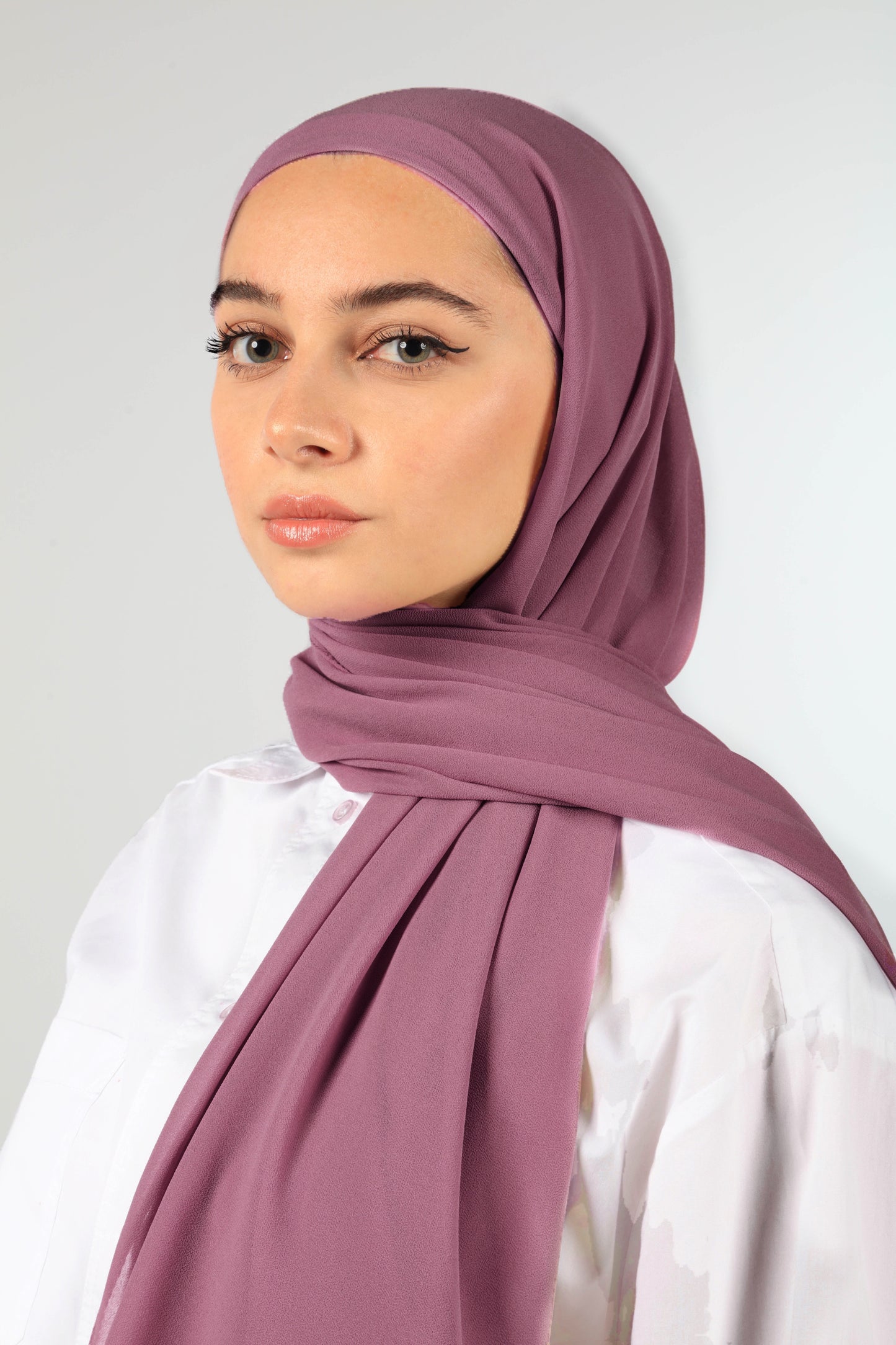 INSTANT CHIFFON HIJAB - ROSEWOOD