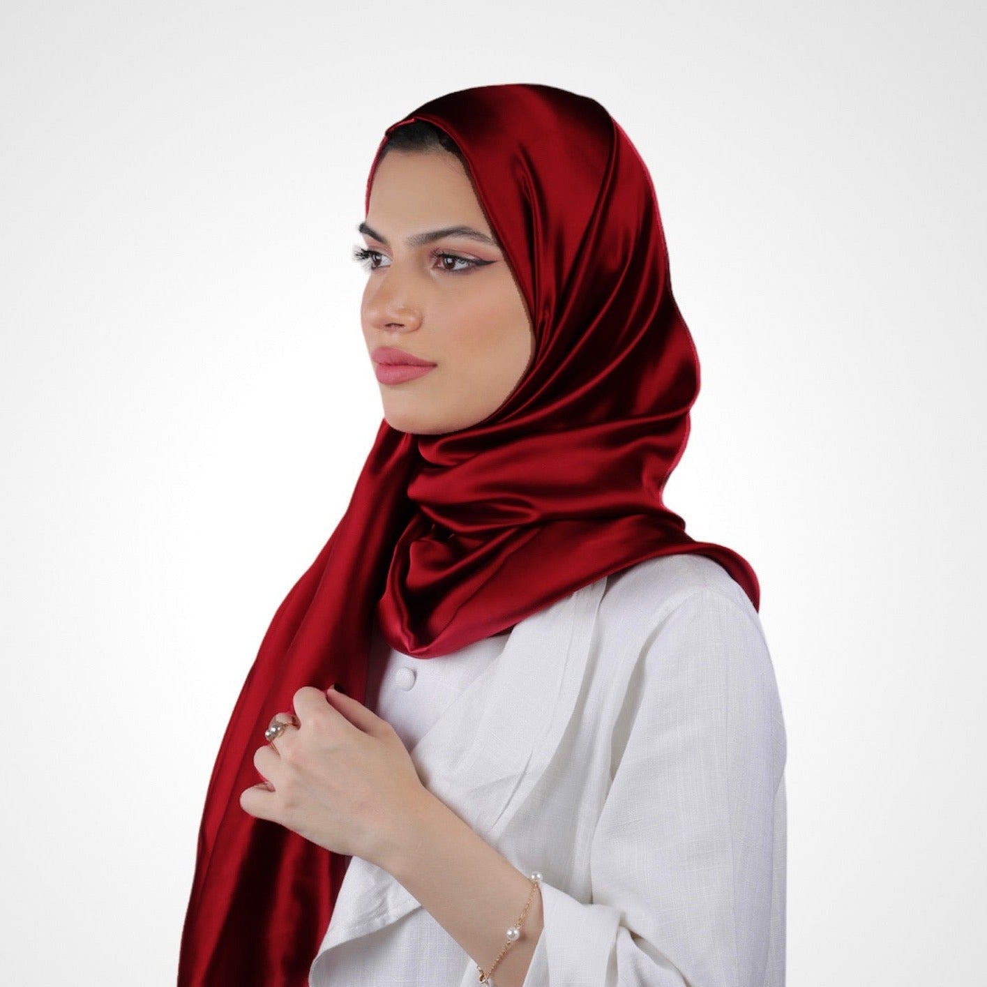 PREMIUM SATIN HIJAB - MAROON