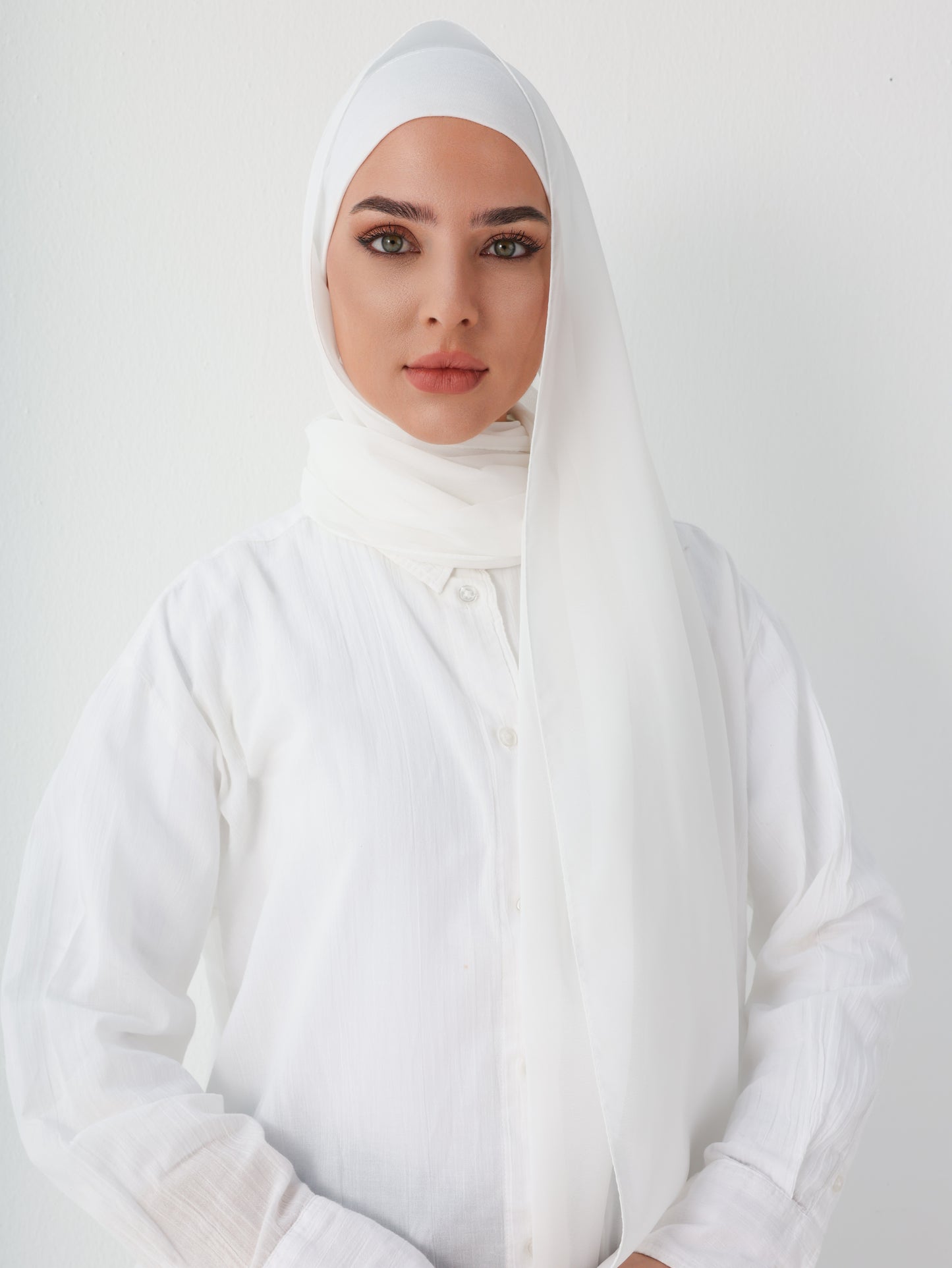 PREMIUM CHIFFON HIJAB - PEARL WHITE