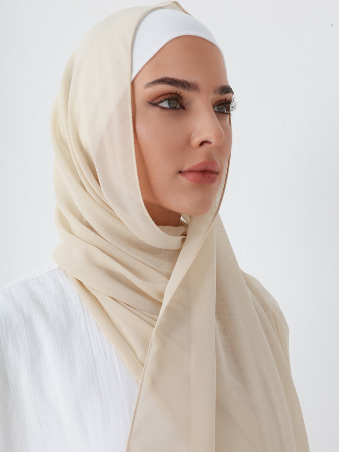 PREMIUM CHIFFON HIJAB - CREAM