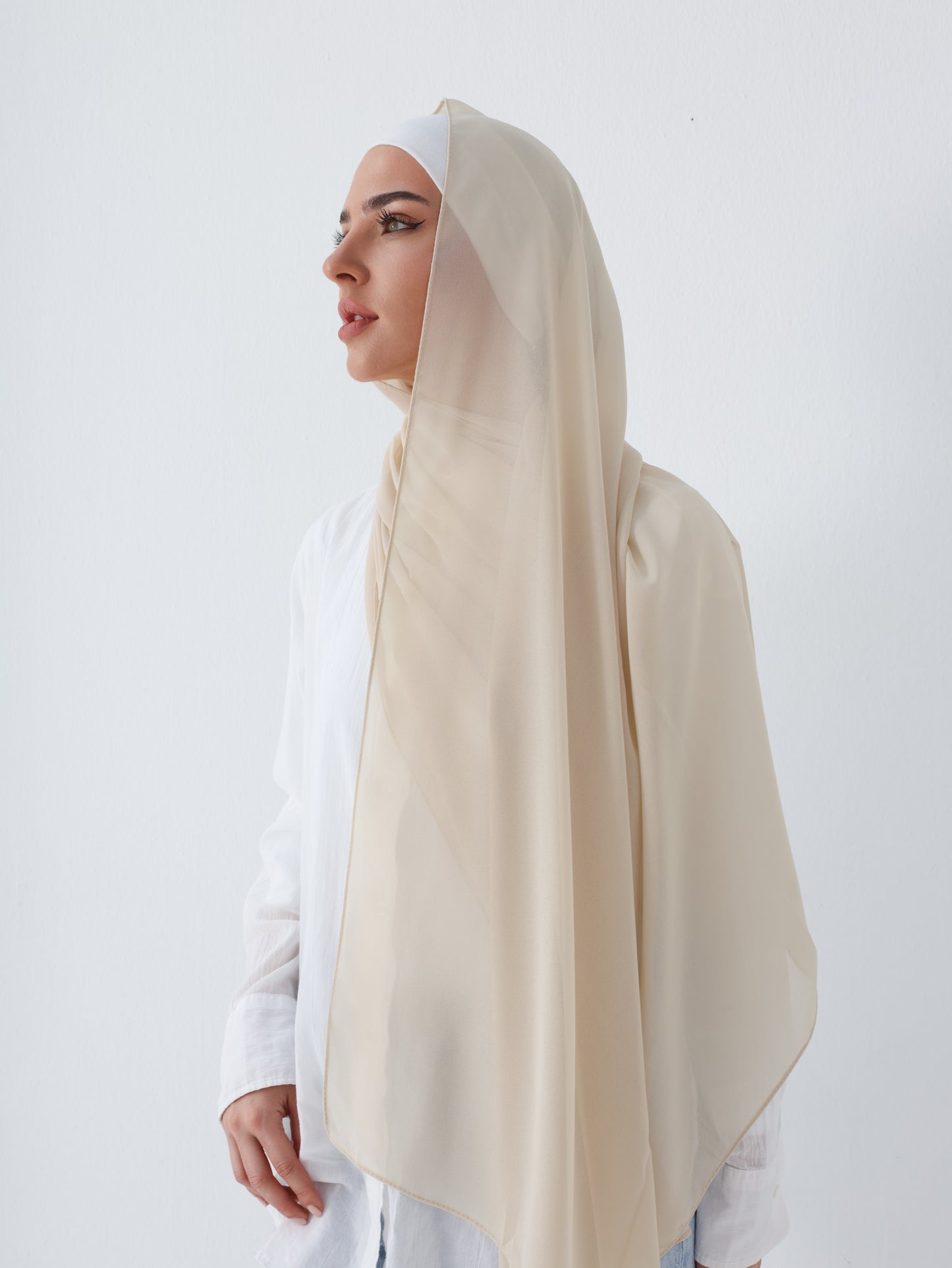 PREMIUM CHIFFON HIJAB - CREAM