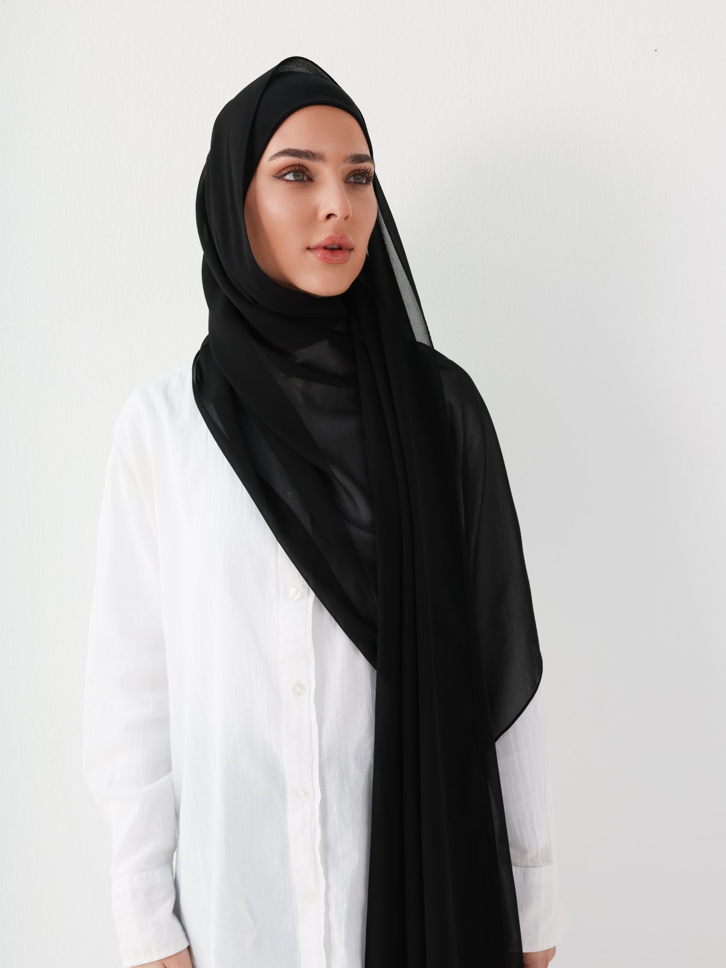 PREMIUM CHIFFON HIJAB - BLACK