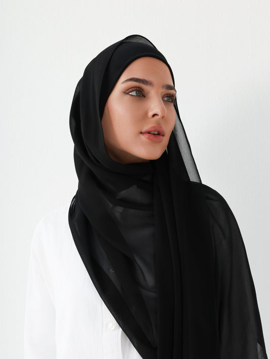 PREMIUM CHIFFON HIJAB - BLACK