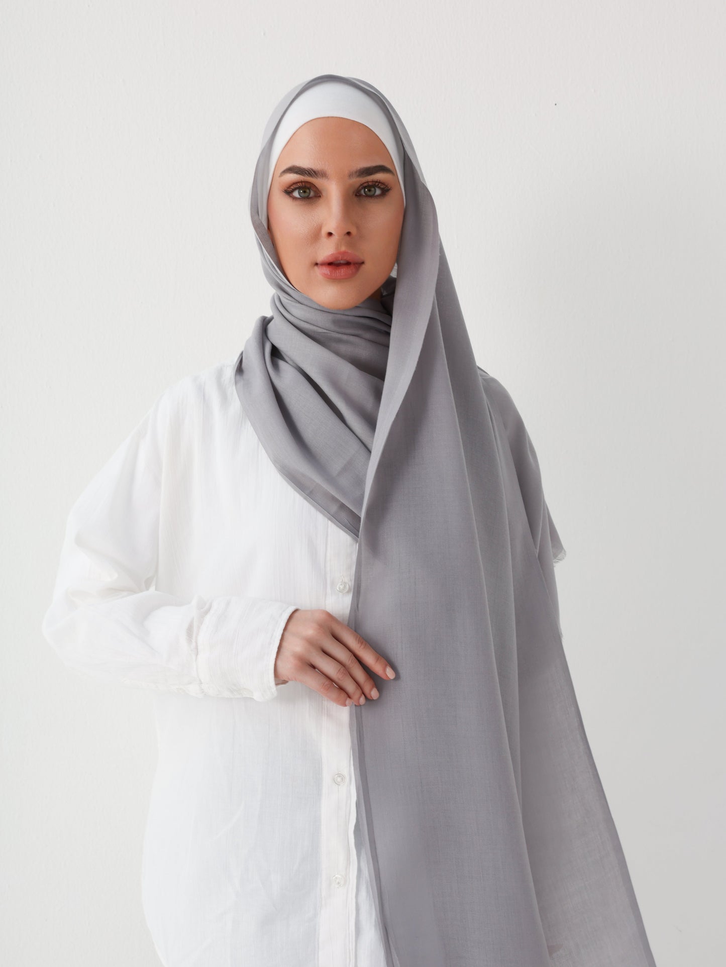 PREMIUM COTTON HIJAB - GREY