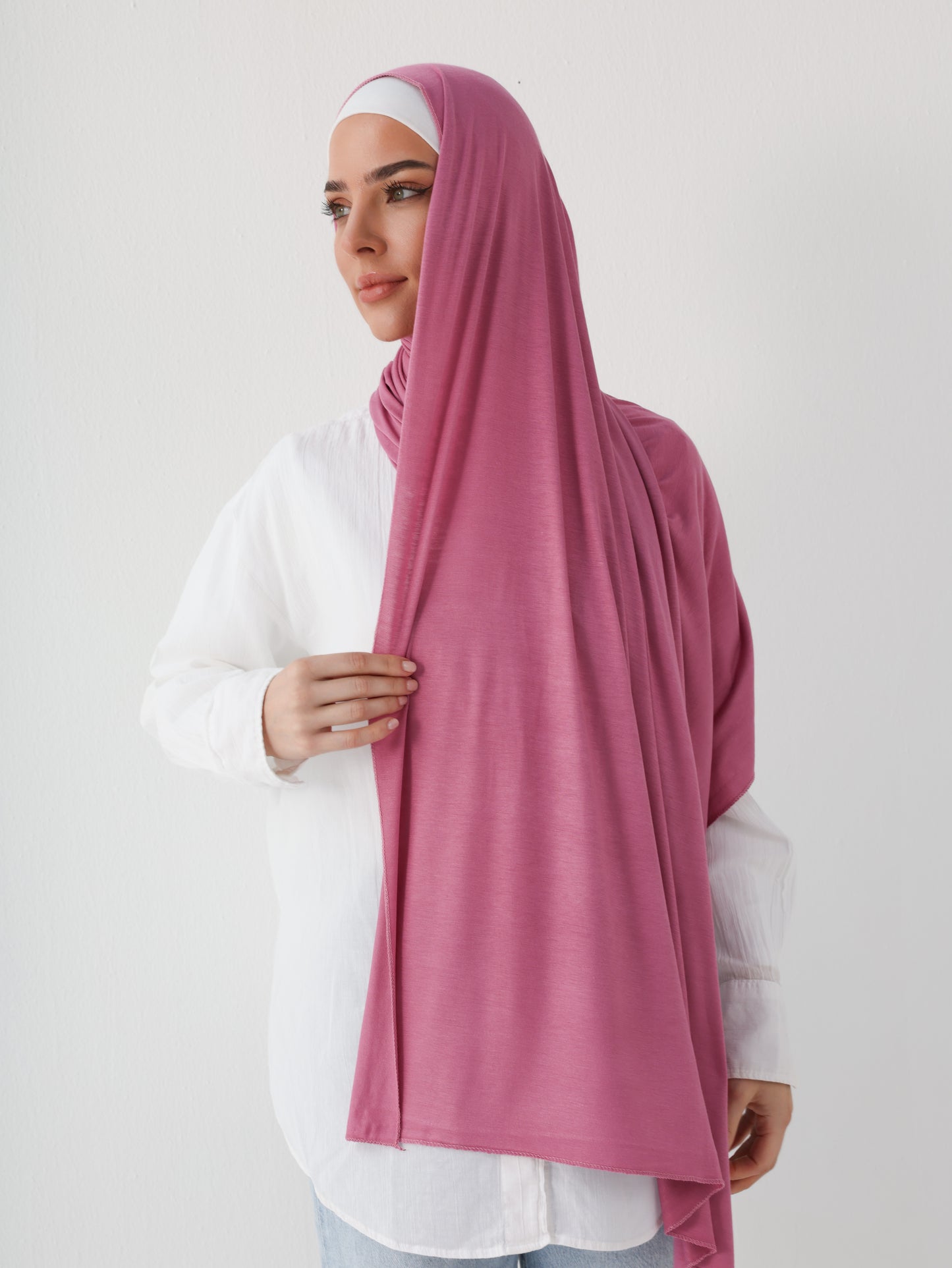 PREMIUM JERSEY HIJAB - PINK ROSE