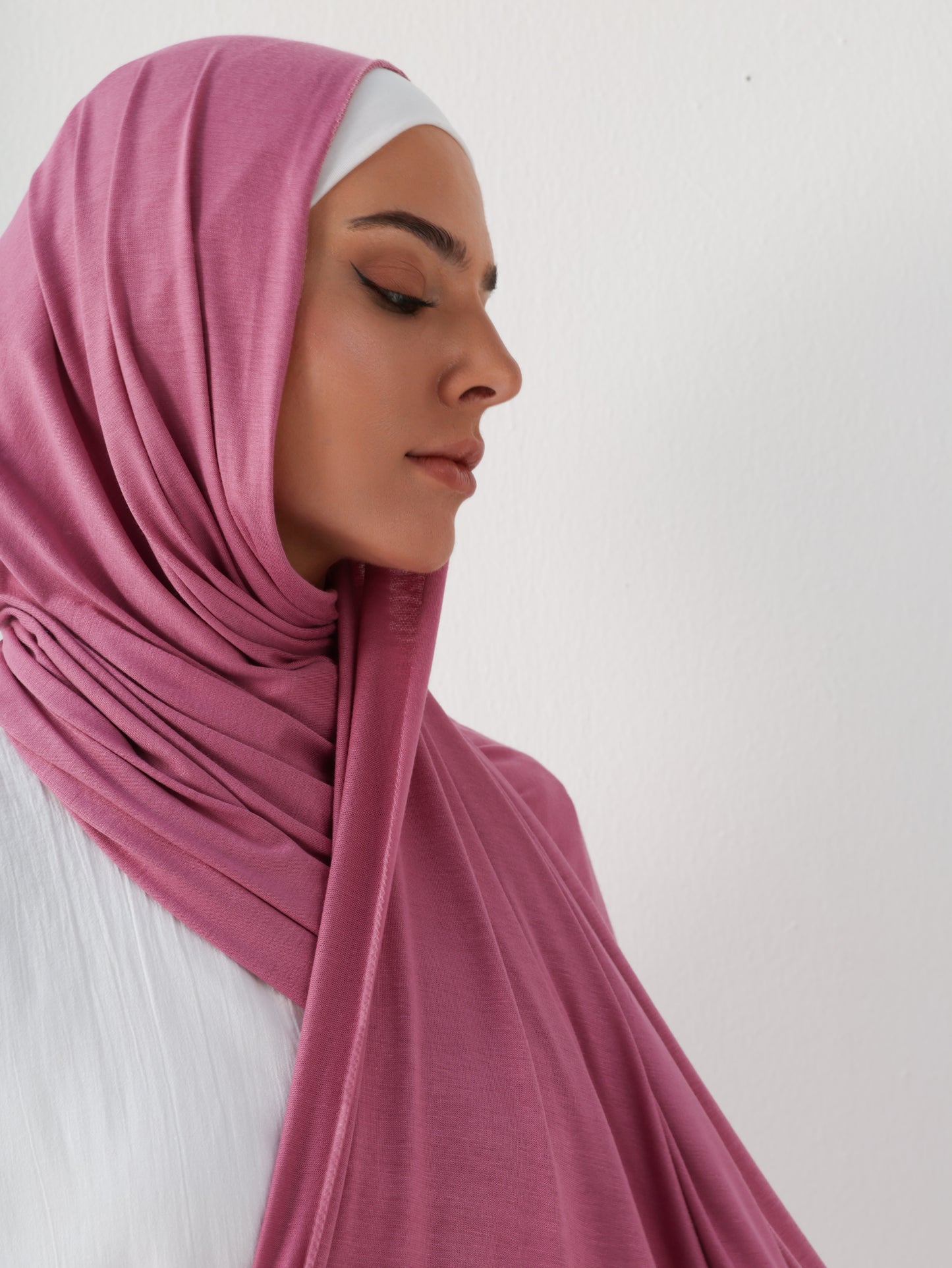PREMIUM JERSEY HIJAB - PINK ROSE