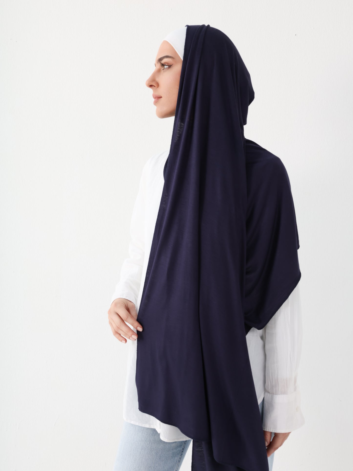 PREMIUM JERSEY HIJAB - NAVY BLUE