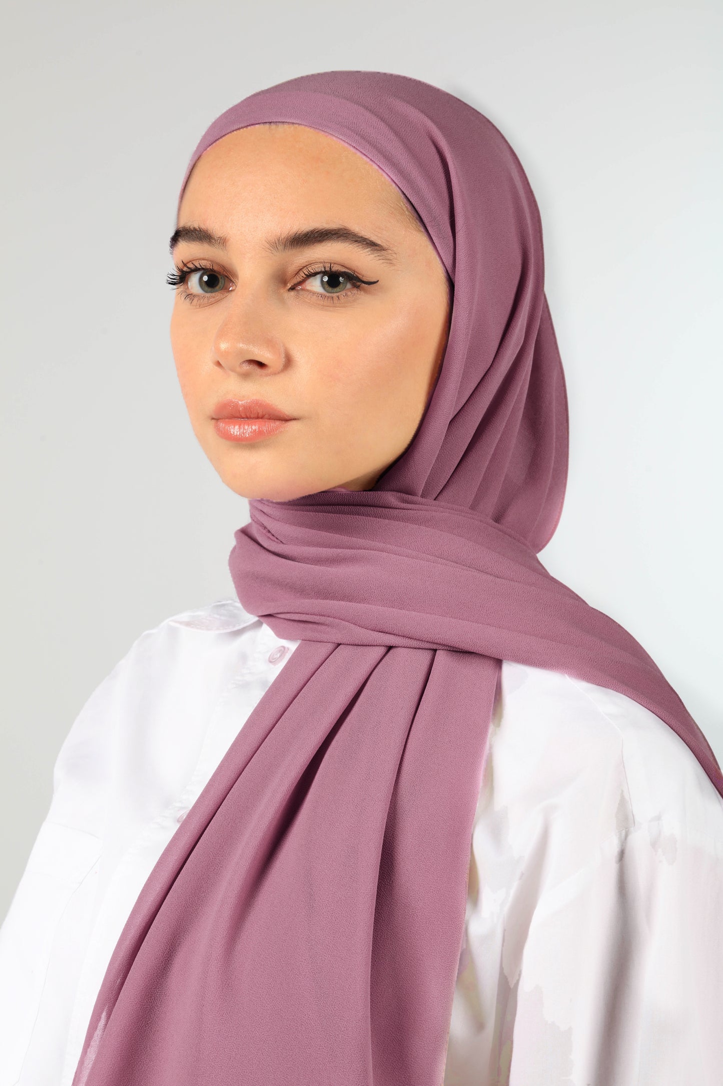 INSTANT CHIFFON HIJAB - MAUVE