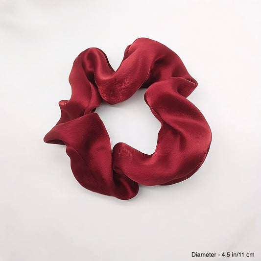 SHIMMER ORGANZA SCRUNCHIE - MAROON