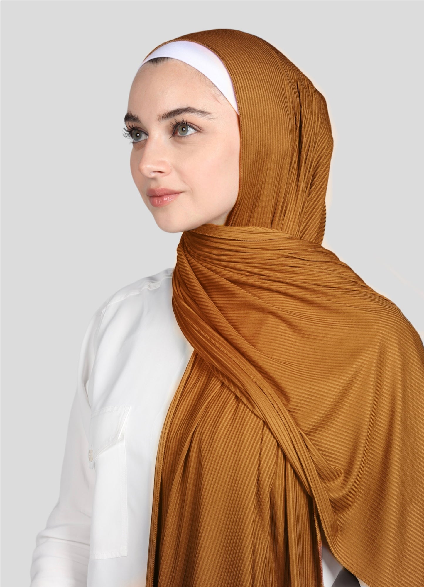 RIBBED JERSEY HIJAB - MARMALADE