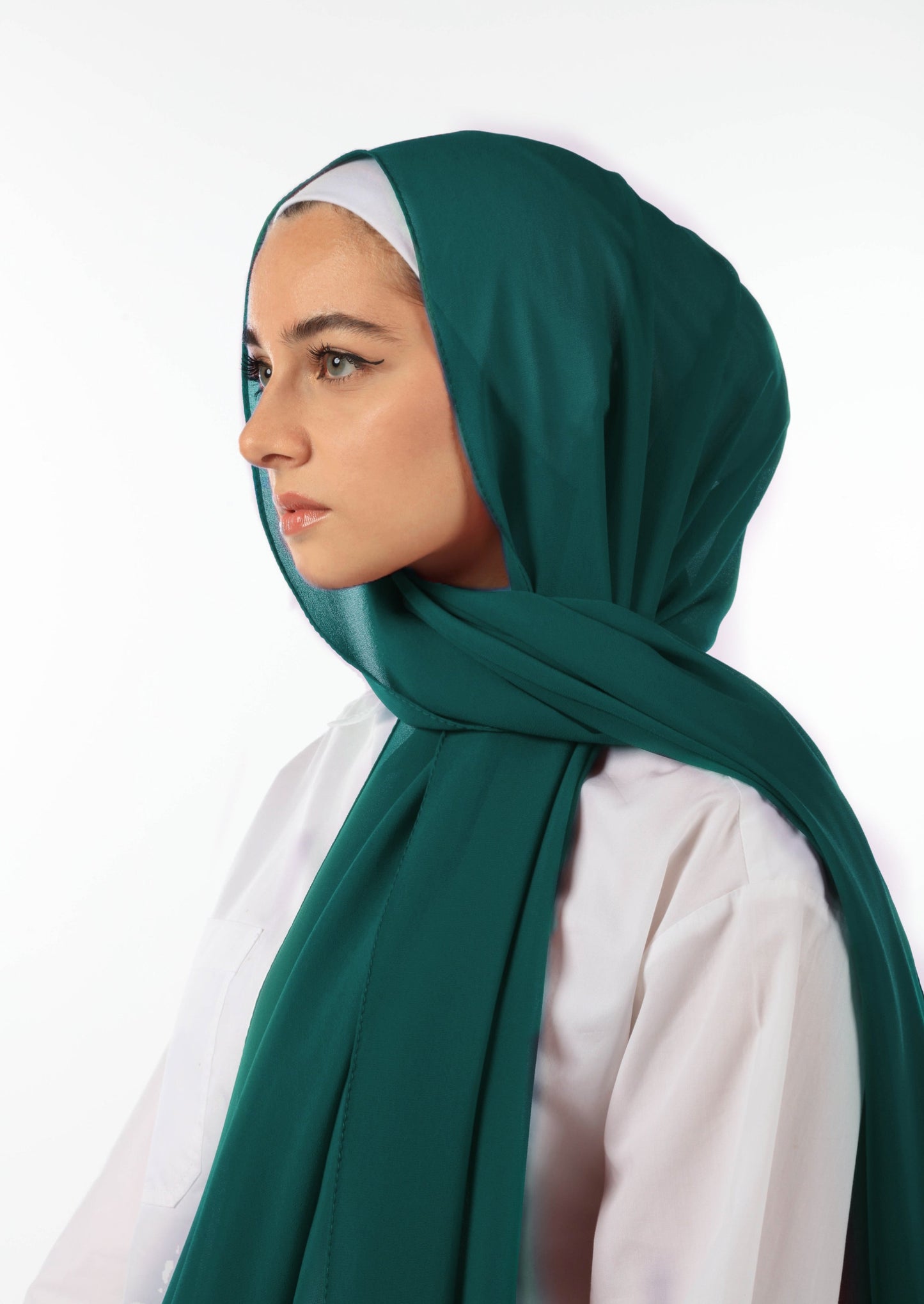 PREMIUM CHIFFON HIJAB - JUNGLE GREEN