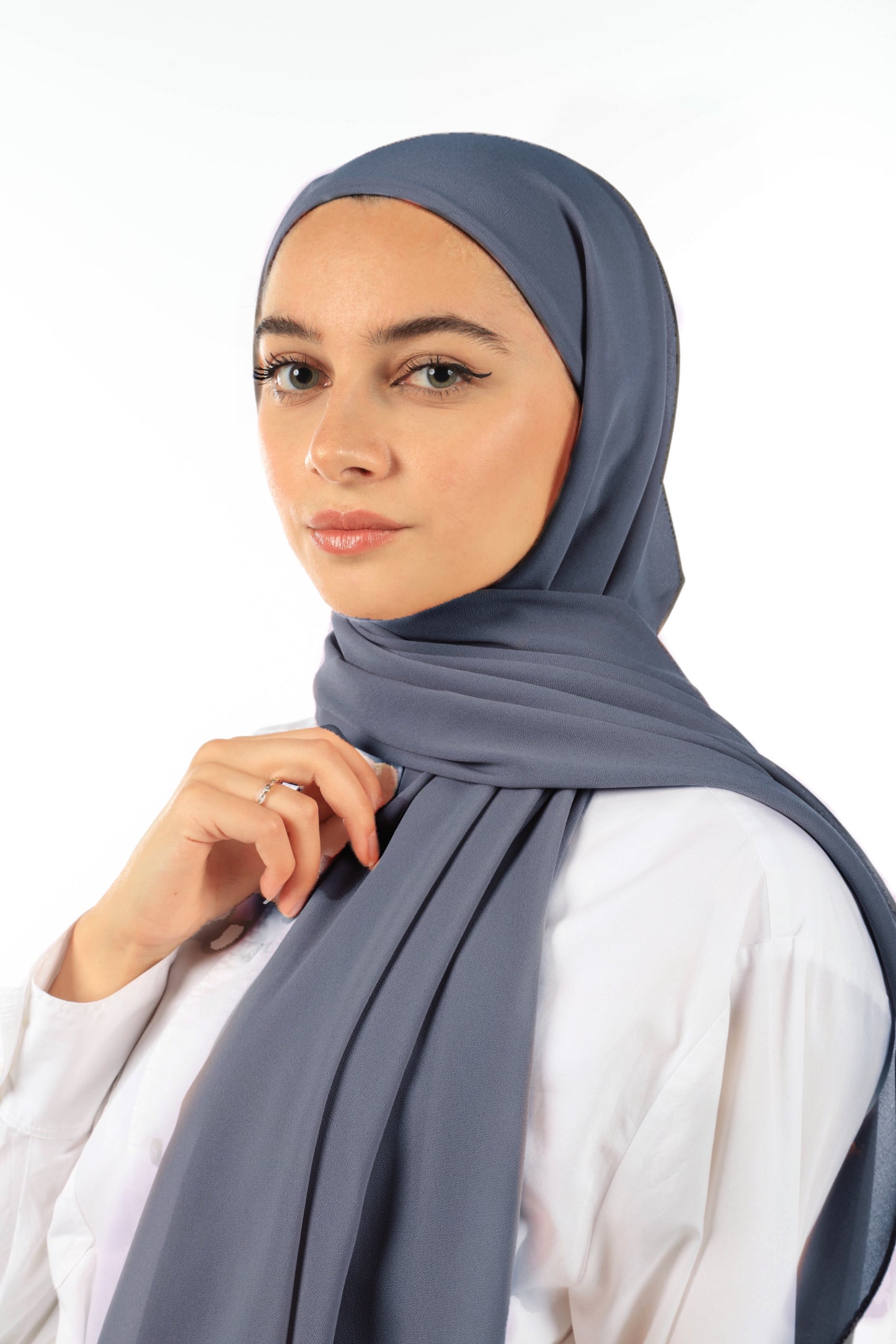 INSTANT CHIFFON HIJAB - GREY