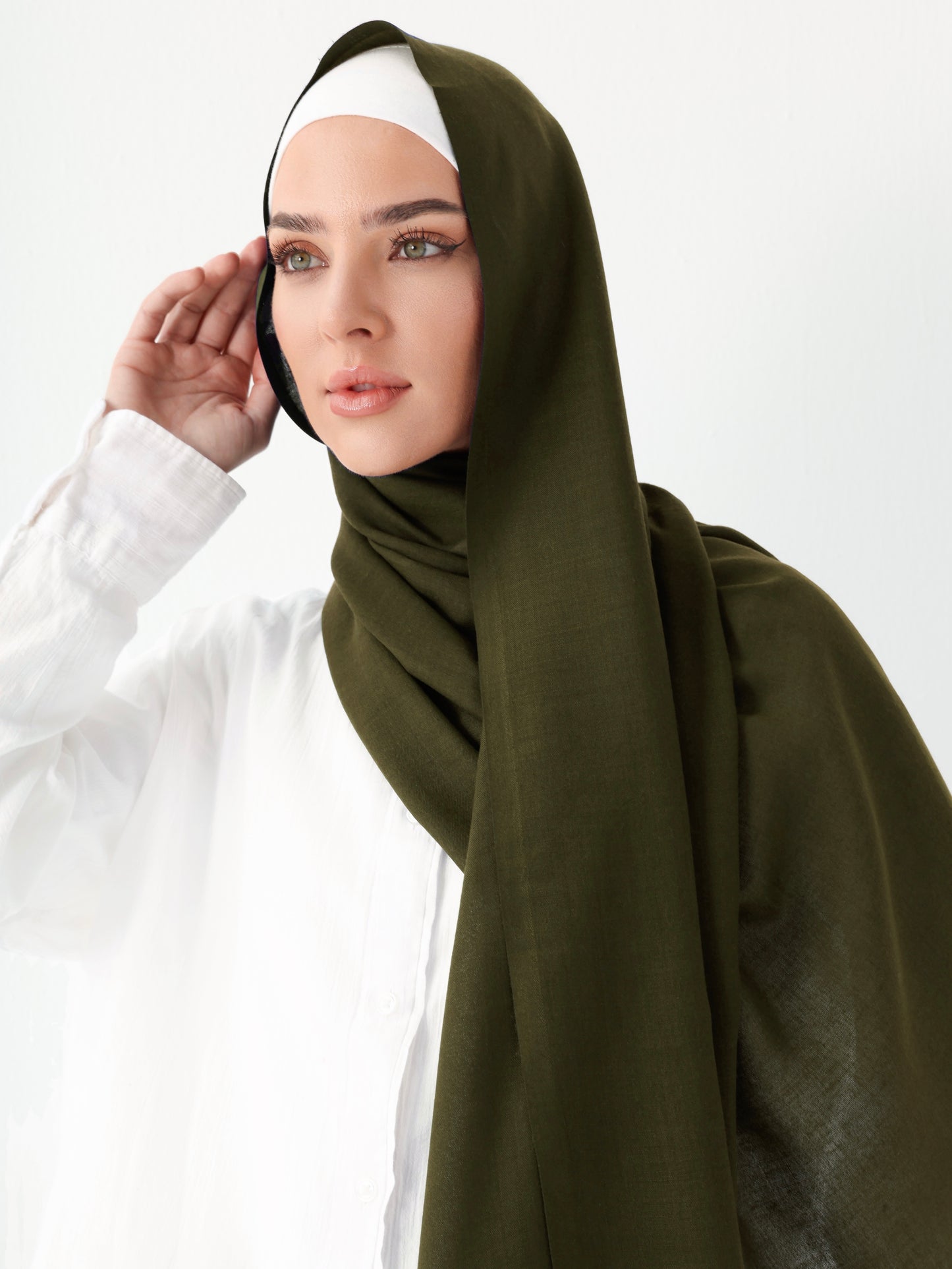 PREMIUM COTTON HIJAB - ARMY GREEN