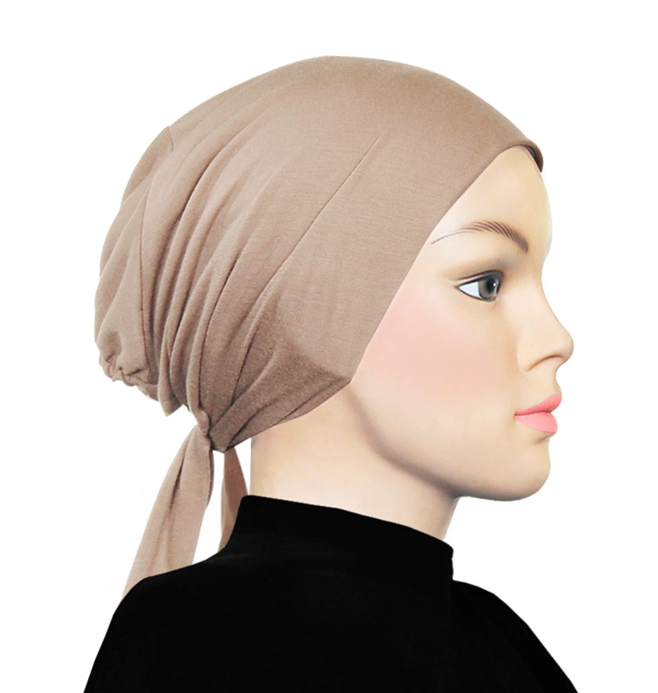 PURE COTTON TIE-BACK UNDERCAP - SAND