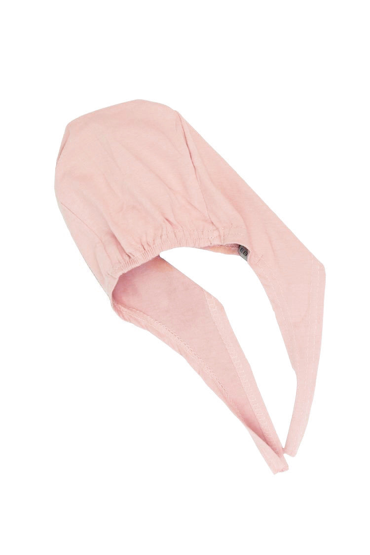 PURE COTTON TIE-BACK UNDERCAP - LIGHT PINK