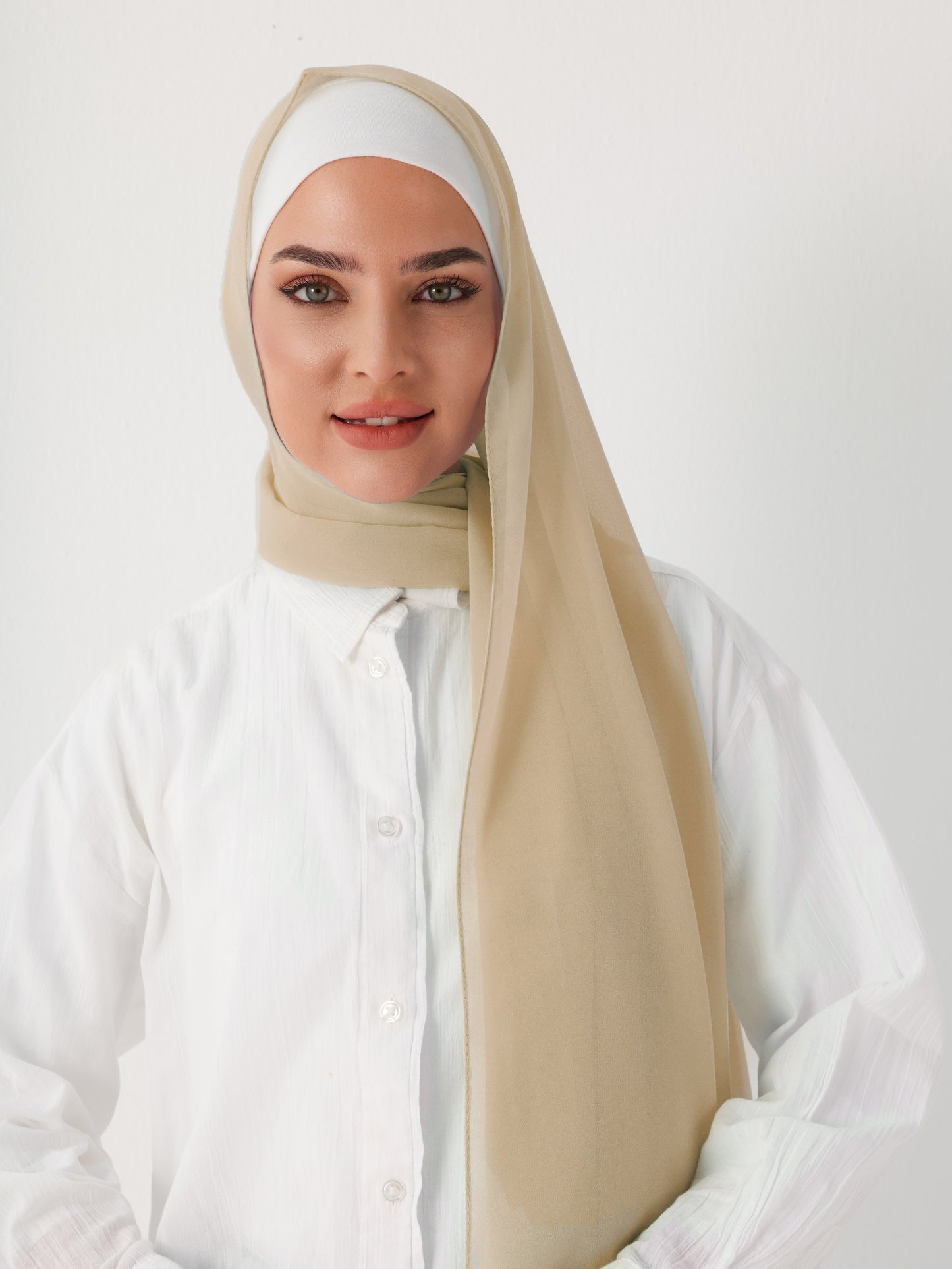 PREMIUM CHIFFON HIJAB - HONEY BEIGE
