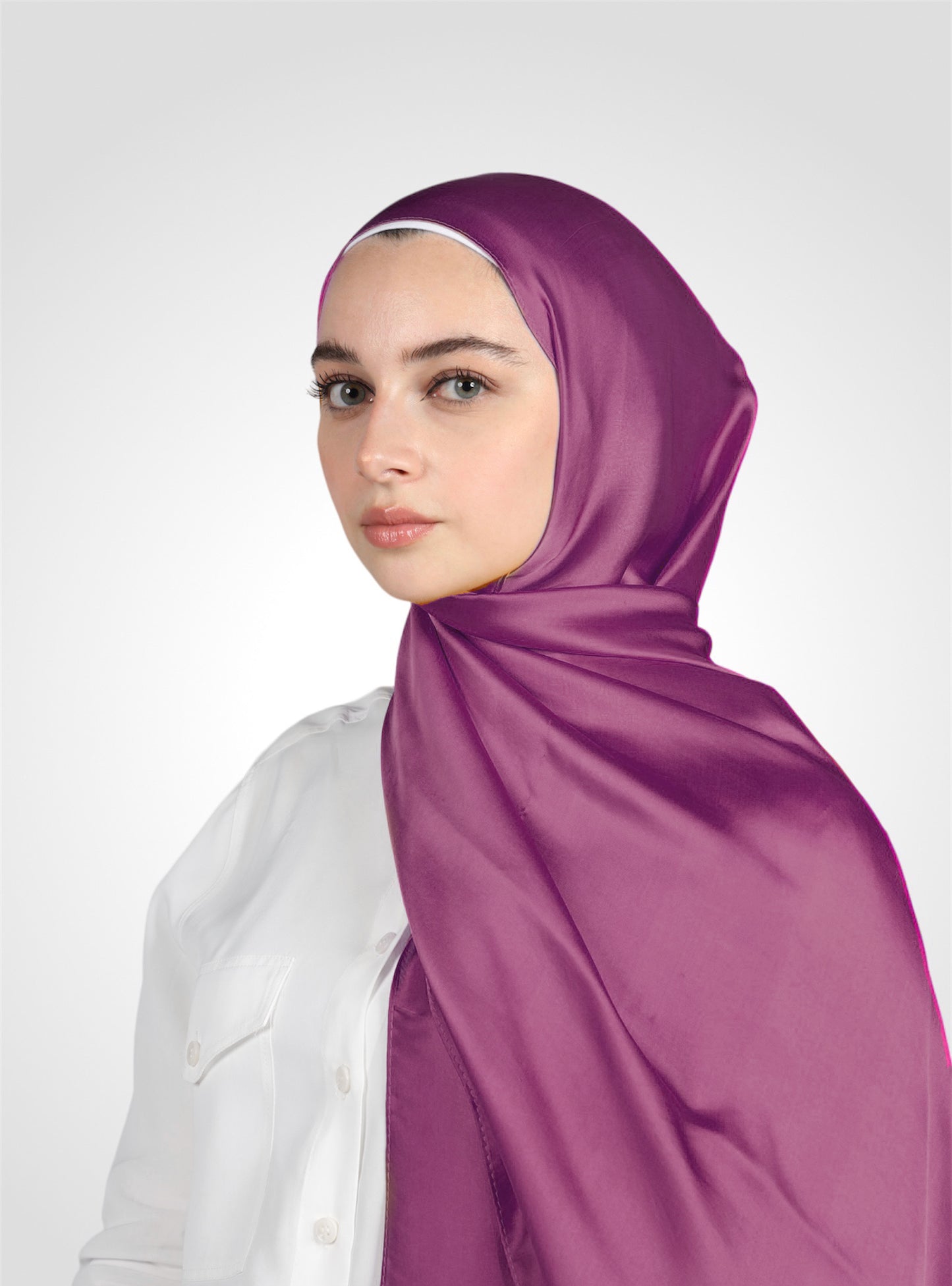 PREMIUM SATIN HIJAB - MAUVE
