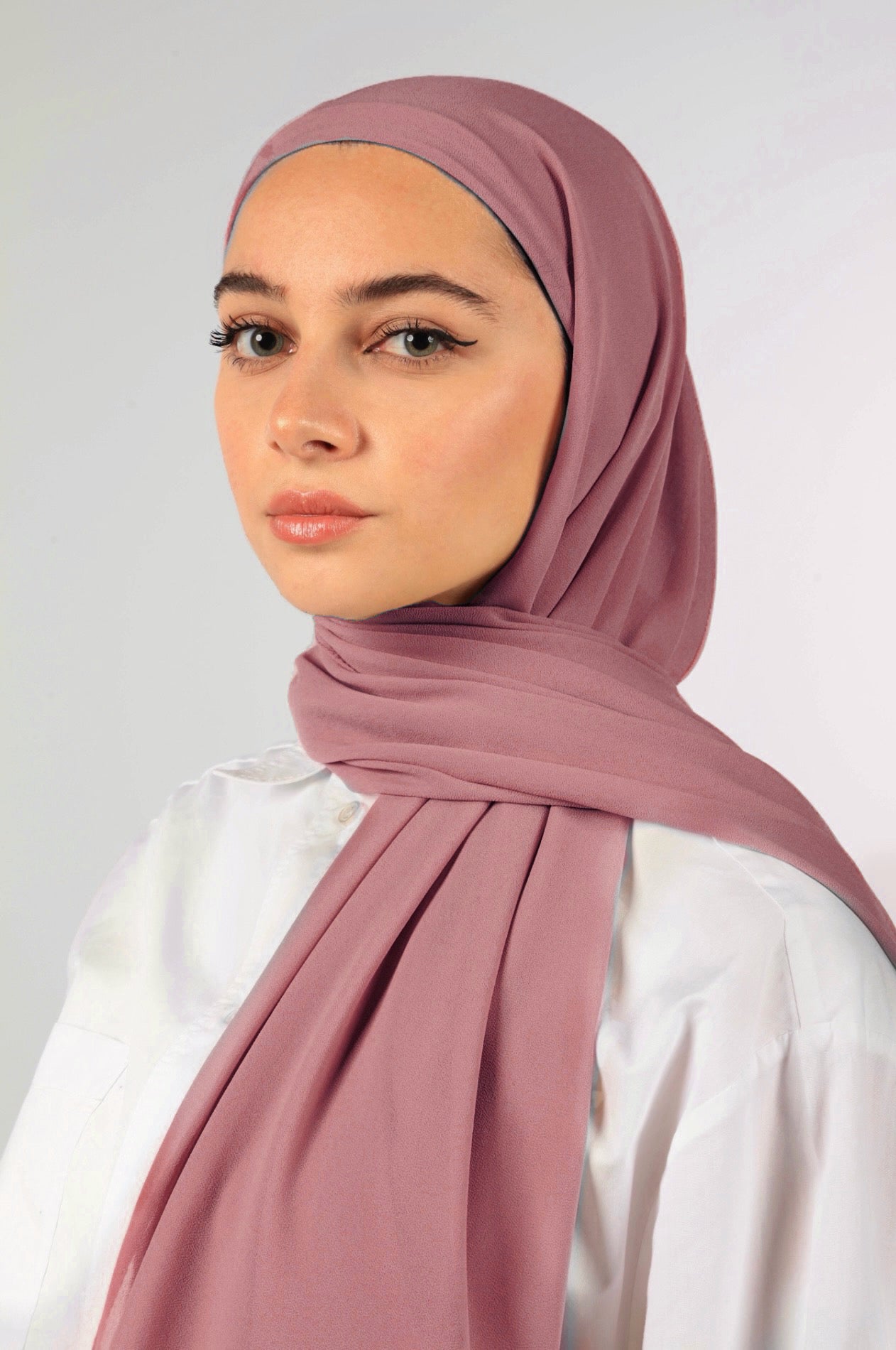 INSTANT CHIFFON HIJAB - NUDE MAUVE