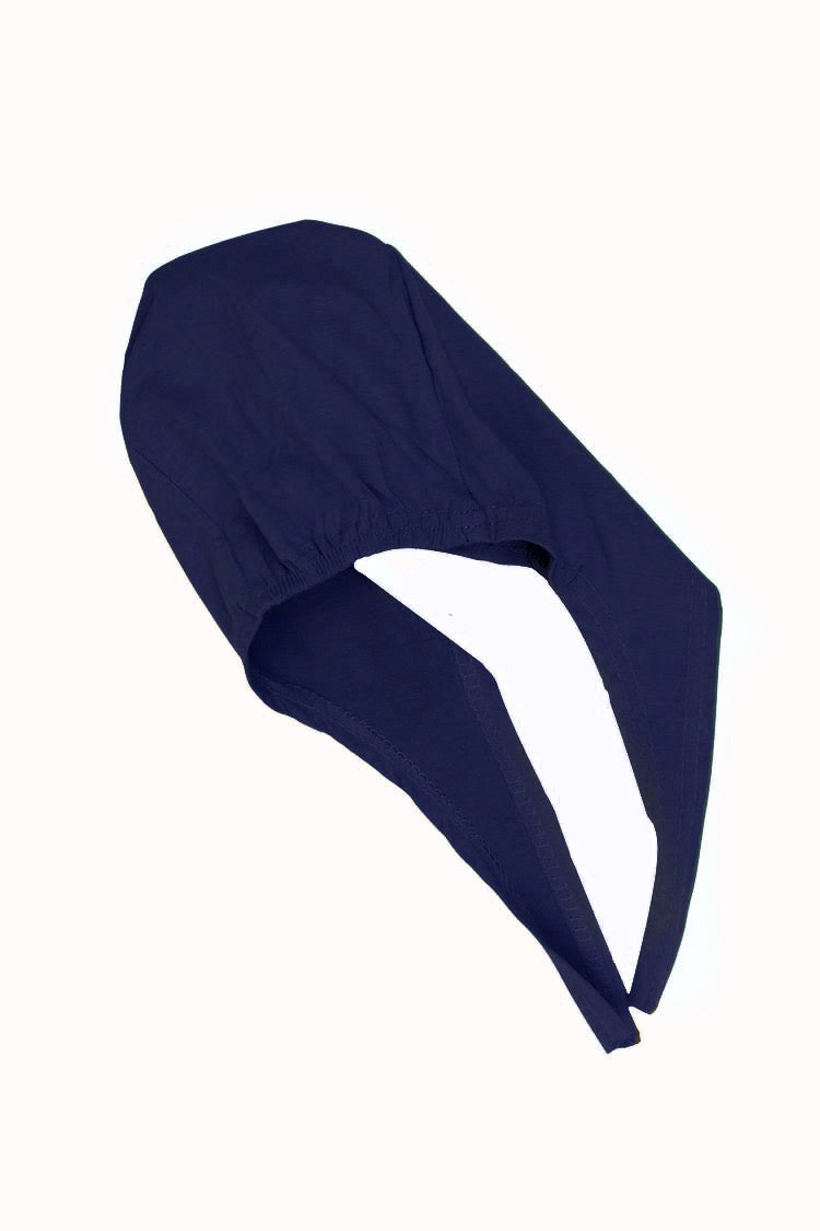 PURE COTTON TIE-BACK UNDERCAP - NAVY BLUE