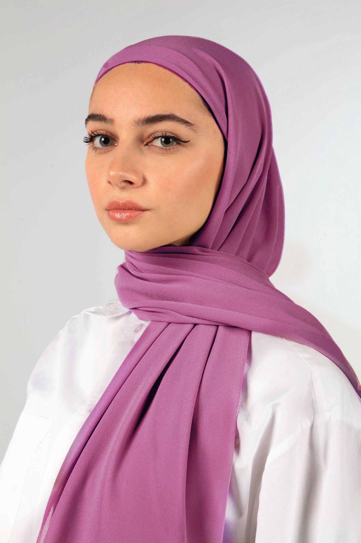 INSTANT CHIFFON HIJAB - MULBERRY