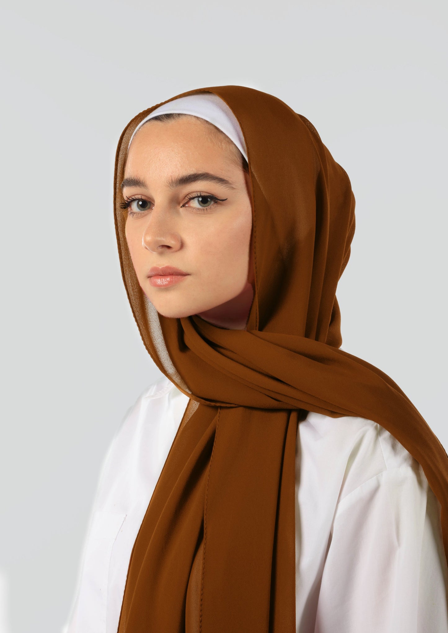 PREMIUM CHIFFON HIJAB - CHOCO