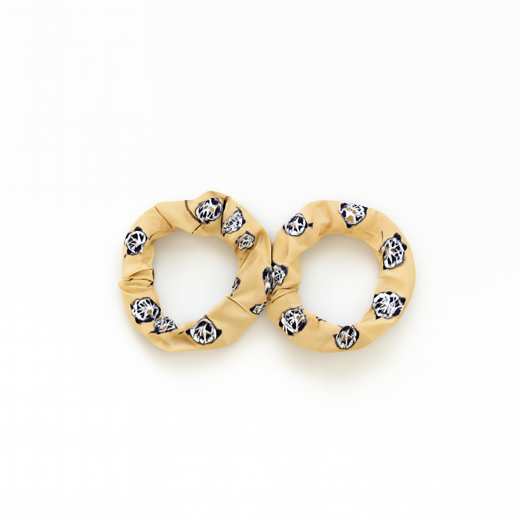2 PCS PANDA PAW HAIR BANDS - YELLOW