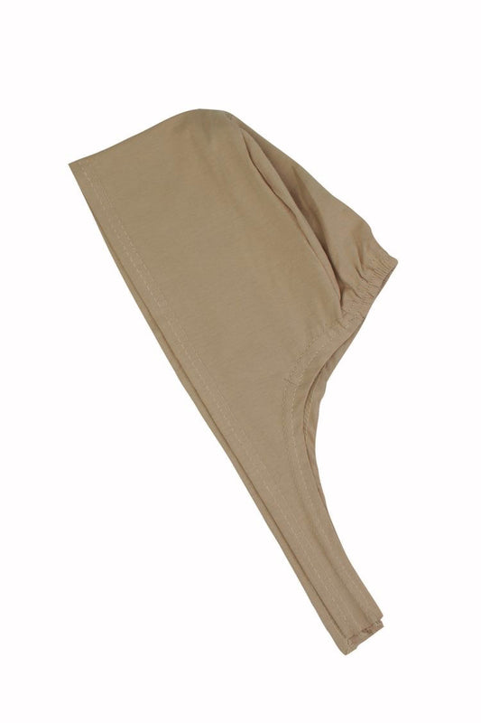 PURE COTTON TIE-BACK UNDERCAP - CAMEL