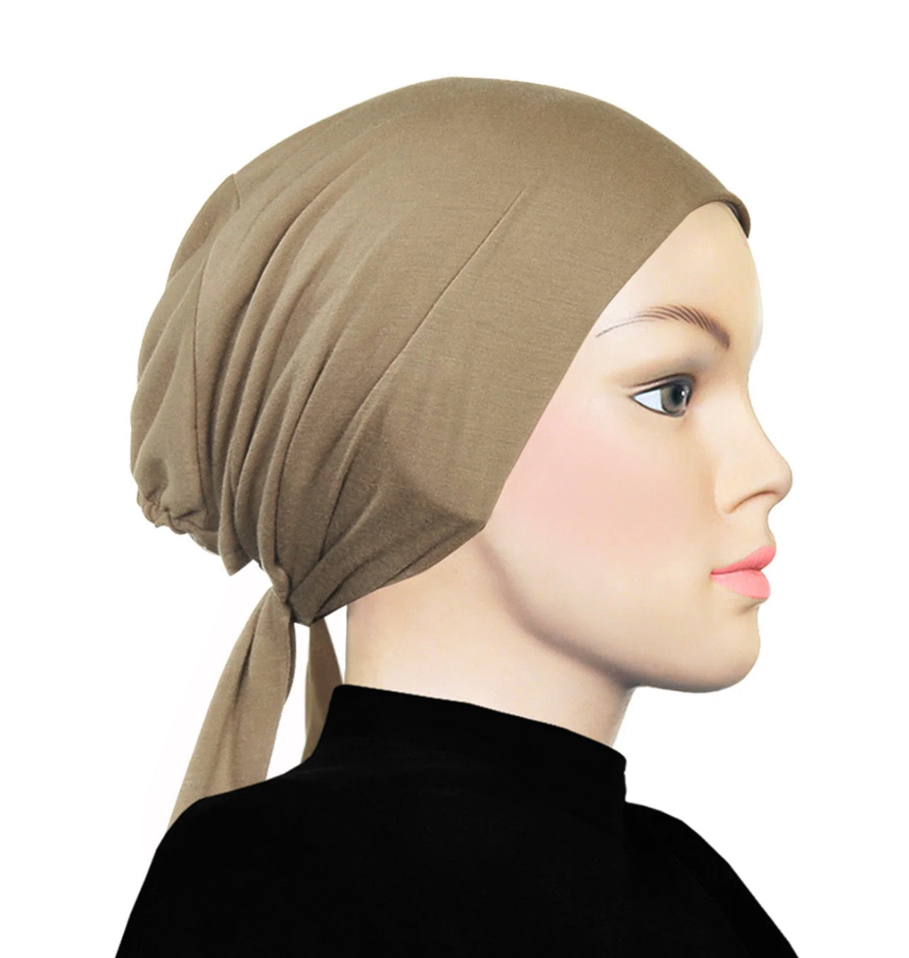 PURE COTTON TIE-BACK UNDERCAP - NUDE SAND