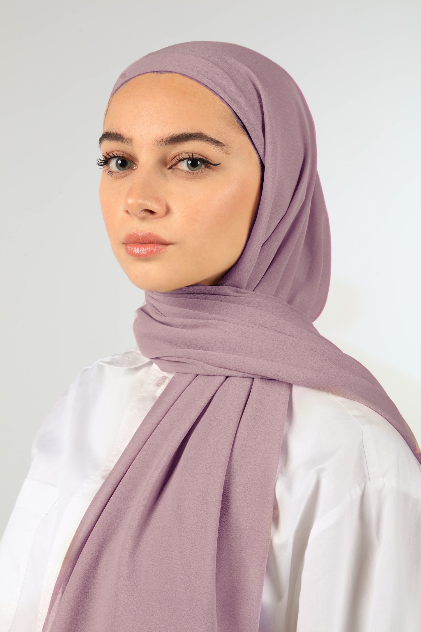INSTANT CHIFFON HIJAB - DUSTY ROSE