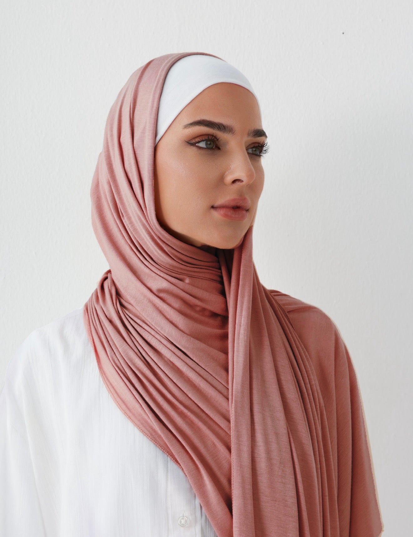 PREMIUM JERSEY HIJAB - OLD ROSE