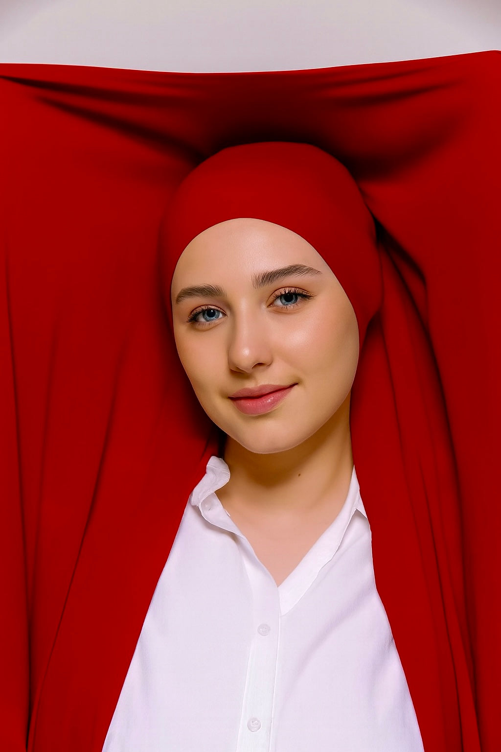 FLOWY INSTANT CHIFFON HIJAB - RED