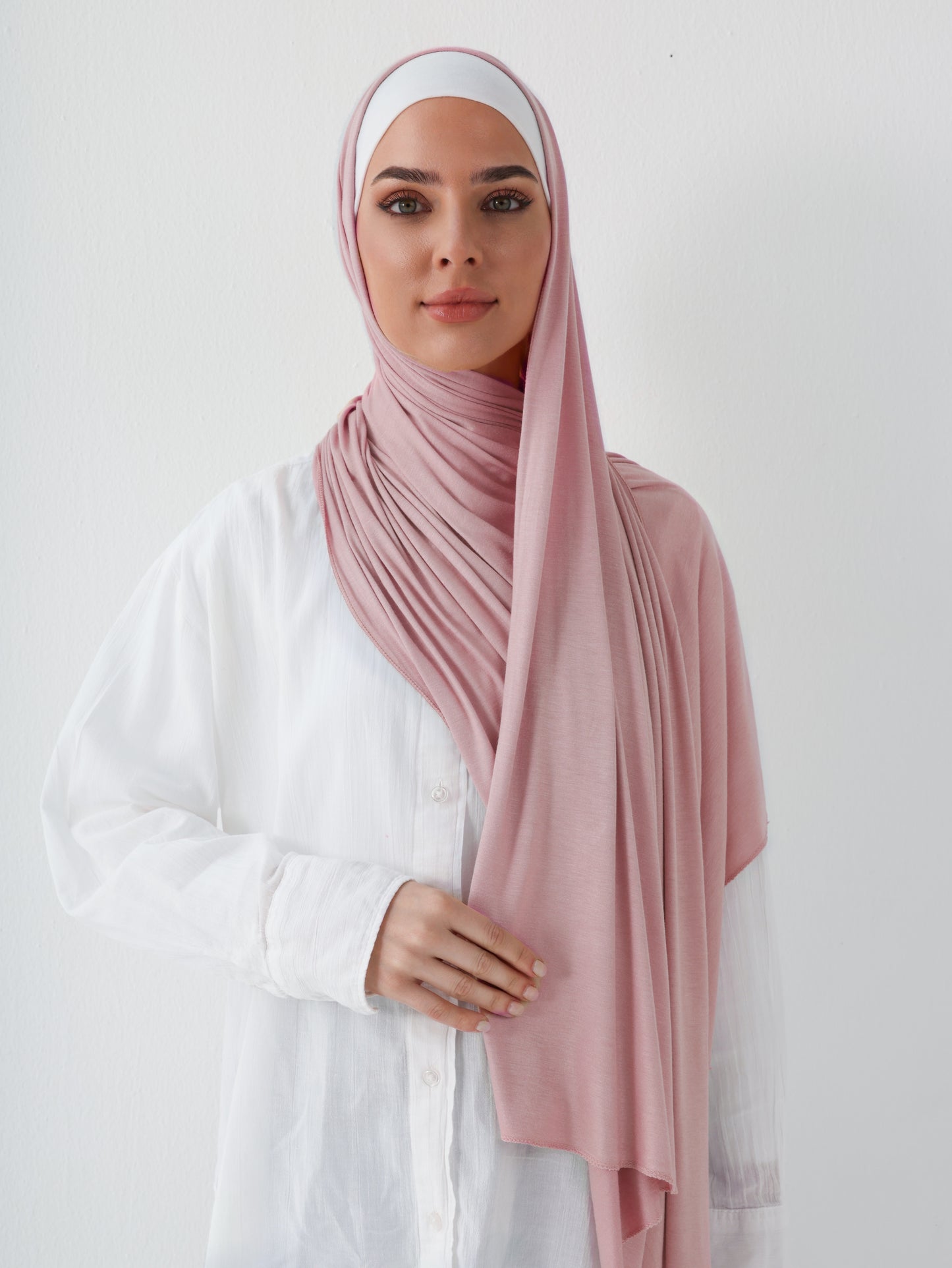 PREMIUM JERSEY HIJAB - ROSE MILK