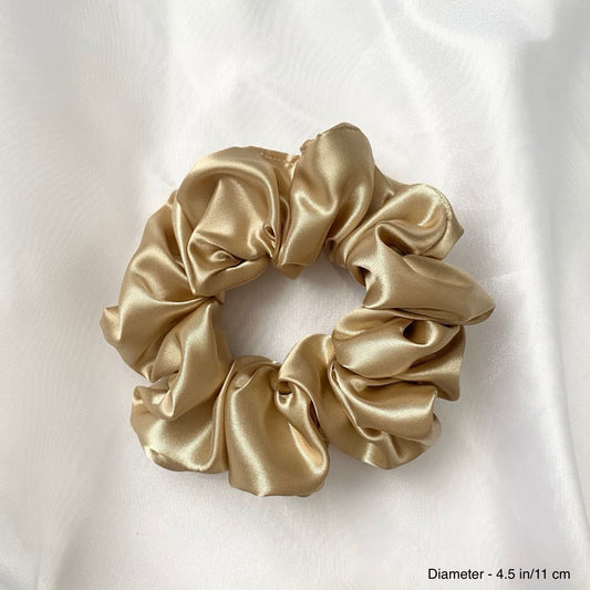 SILK SCRUNCHIE - CHAMPAGNE