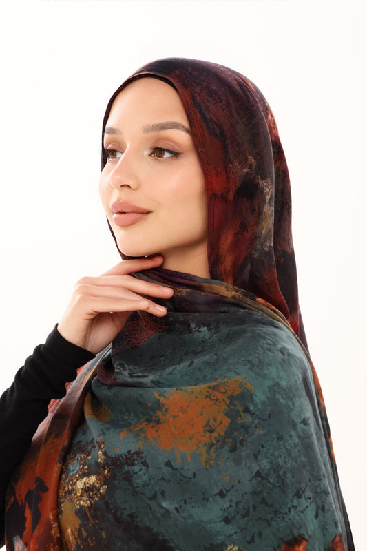 PRINTED MODAL HIJAB - CARIBBEAN CANVAS