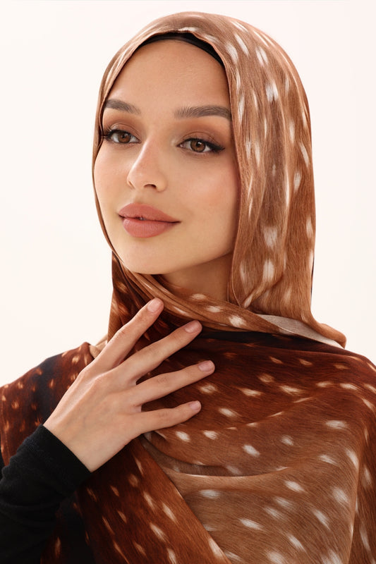 PRINTED MODAL HIJAB - FAWN