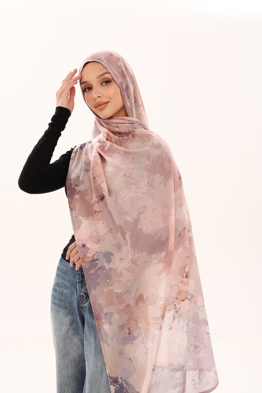PRINTED MODAL HIJAB - PETAL BLOOM