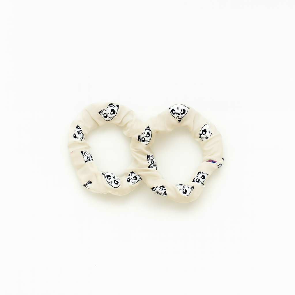 2 PCS PANDA PAW HAIR BANDS - WHITE
