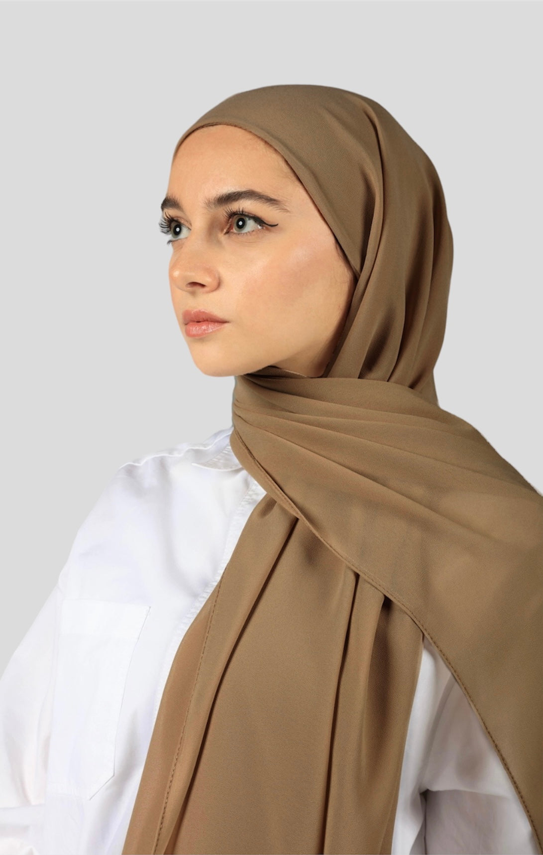 INSTANT CHIFFON HIJAB - KHAKI
