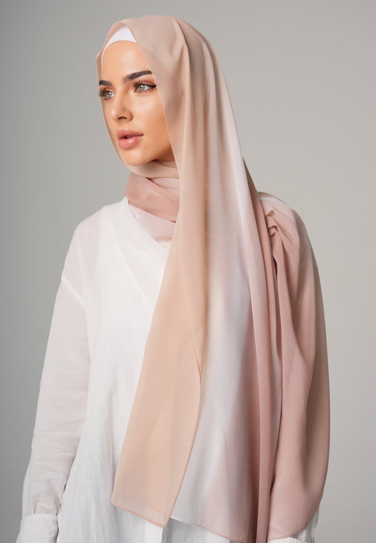 DOUBLE SHADE CHIFFON HIJAB - DESERT SAND