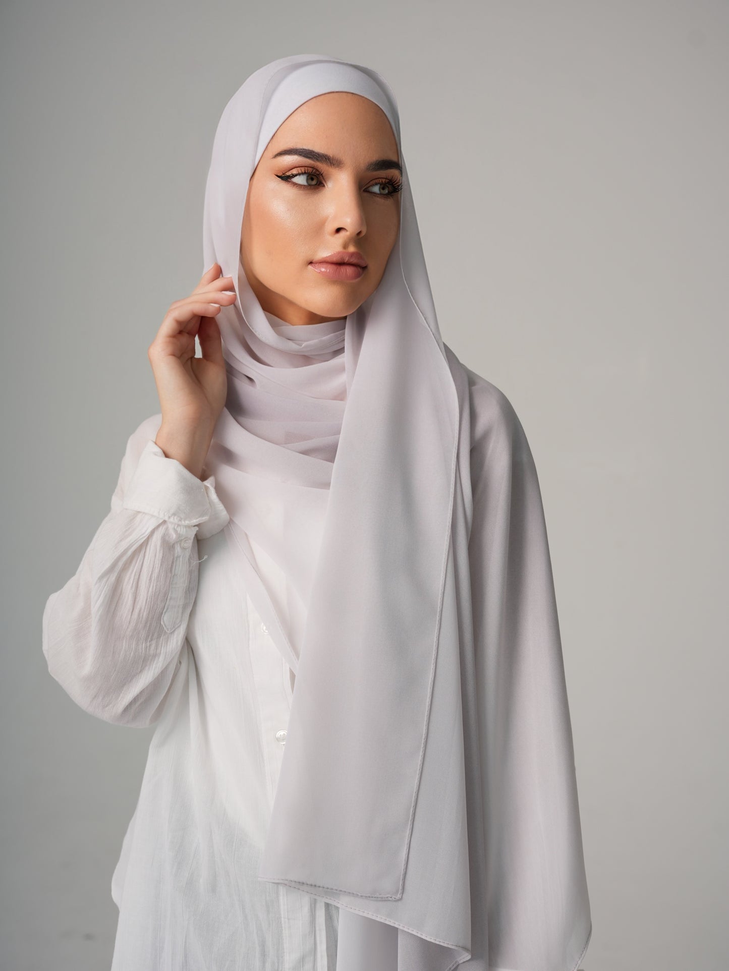 DOUBLE SHADE CHIFFON HIJAB - CLOUD