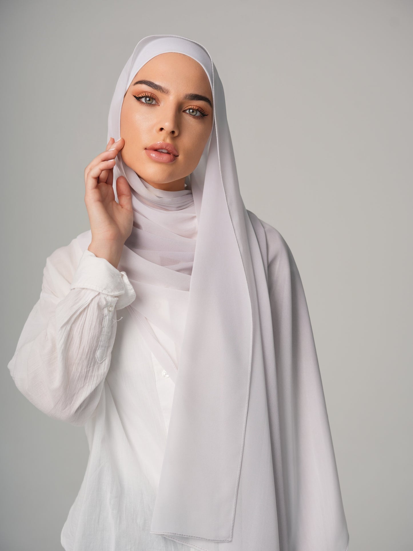 DOUBLE SHADE CHIFFON HIJAB - CLOUD