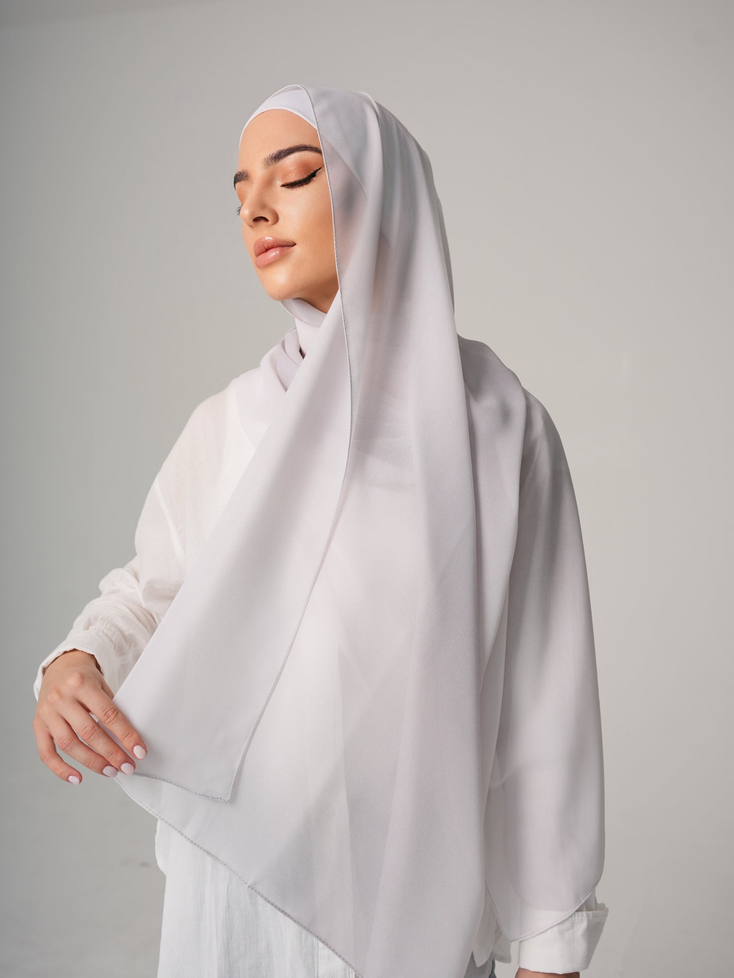 DOUBLE SHADE CHIFFON HIJAB - CLOUD