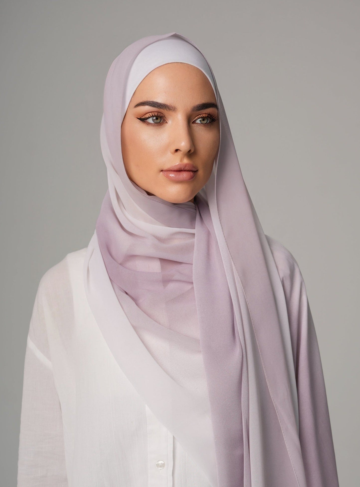 DOUBLE SHADE CHIFFON HIJAB - LAVENDER