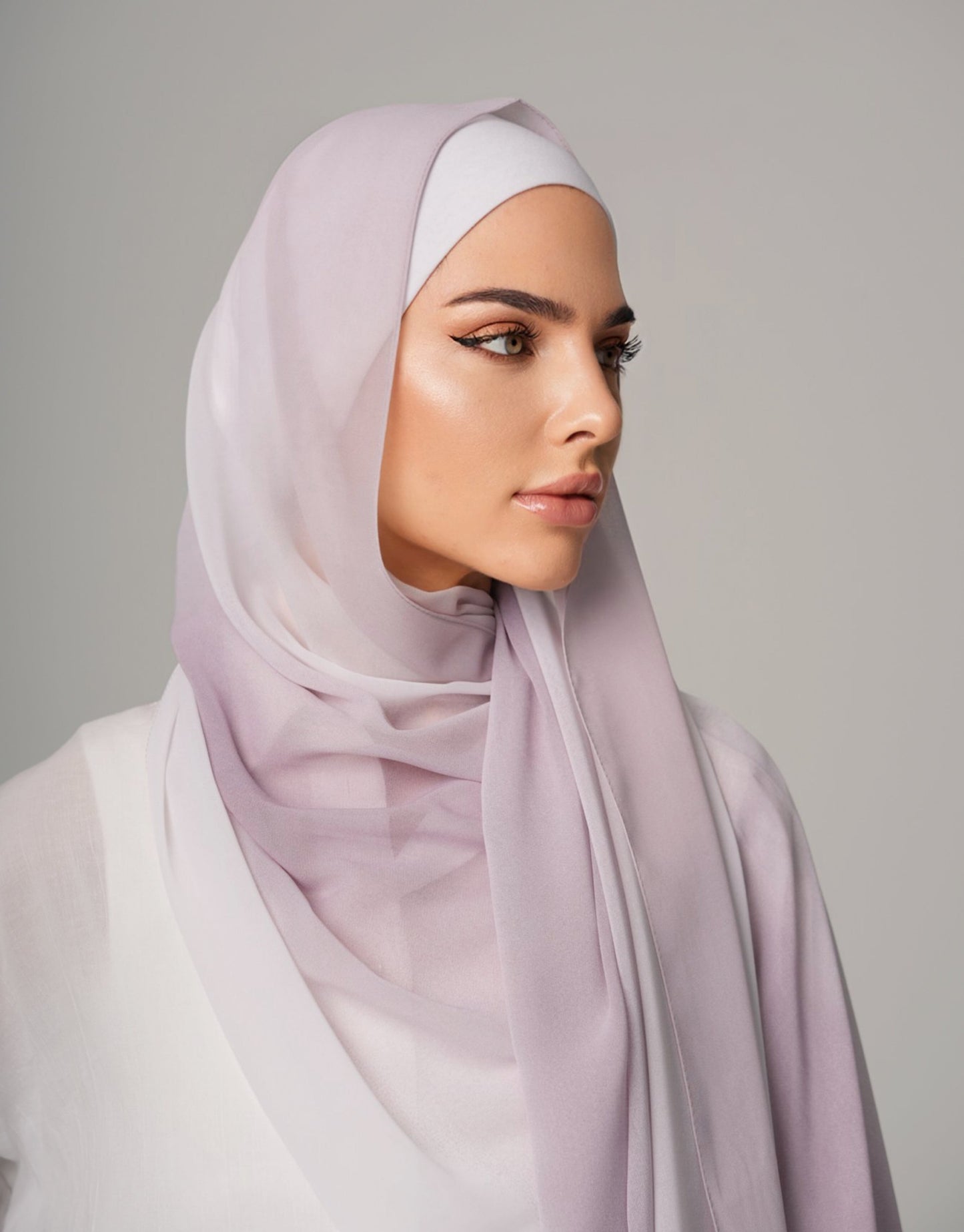 DOUBLE SHADE CHIFFON HIJAB - LAVENDER