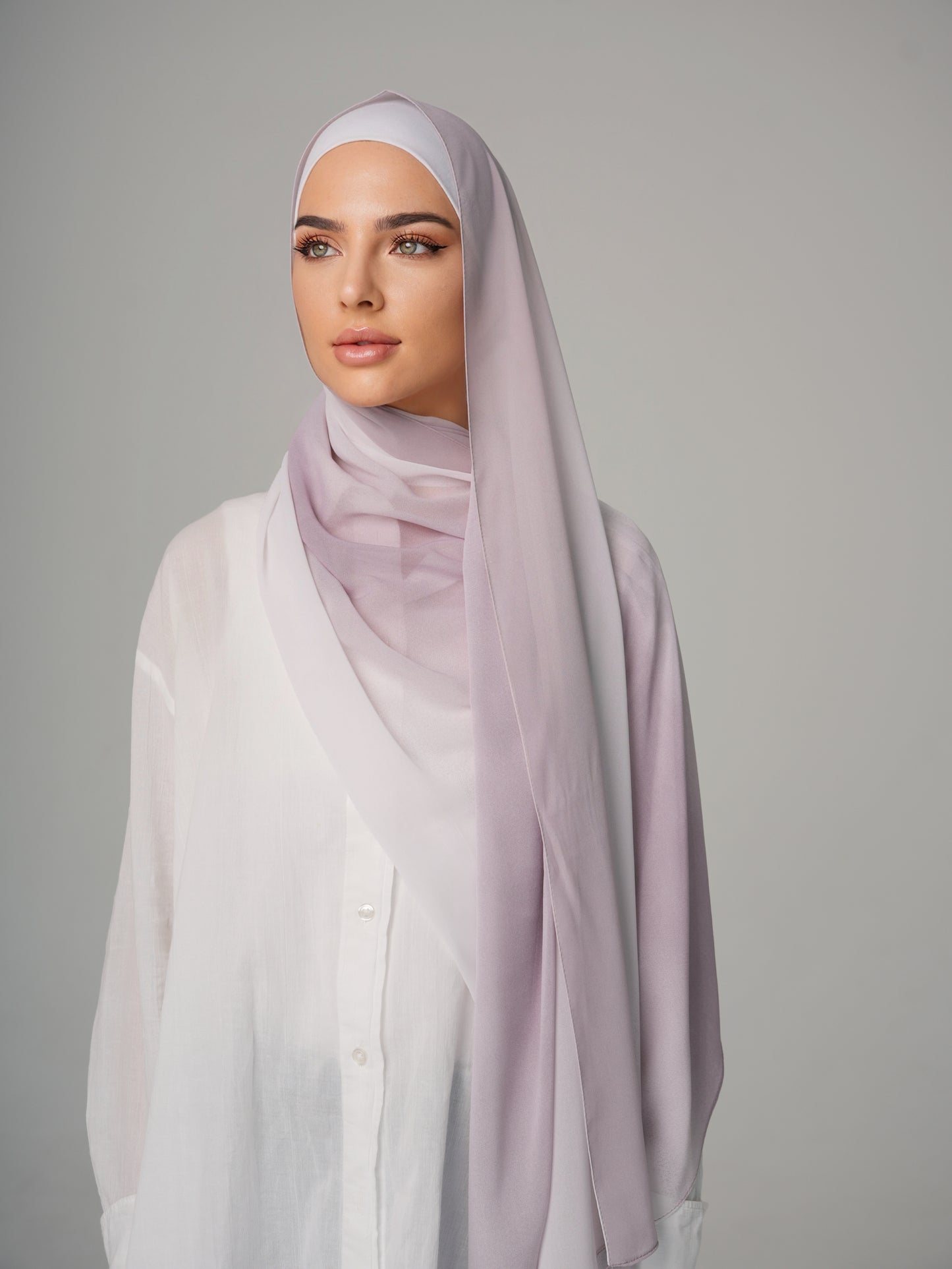 DOUBLE SHADE CHIFFON HIJAB - LAVENDER