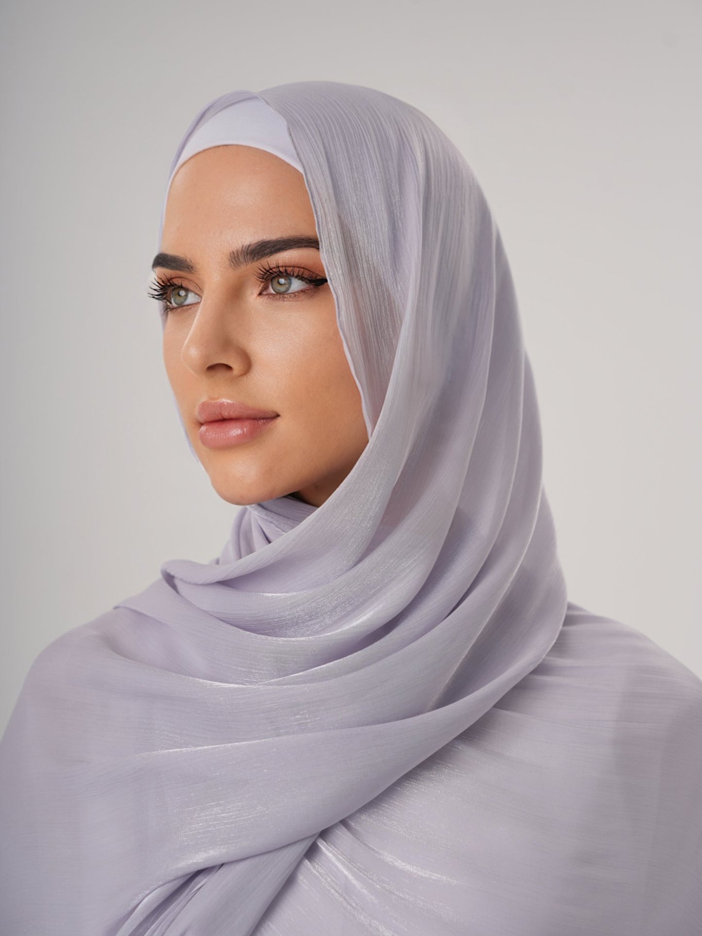 LUXURY ORGANZA SHIMMER HIJAB - LILAC