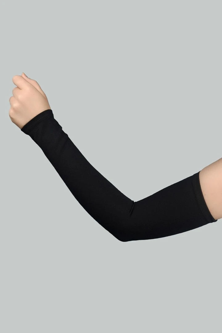 PURE COTTON ARM SLEEVES - BLACK