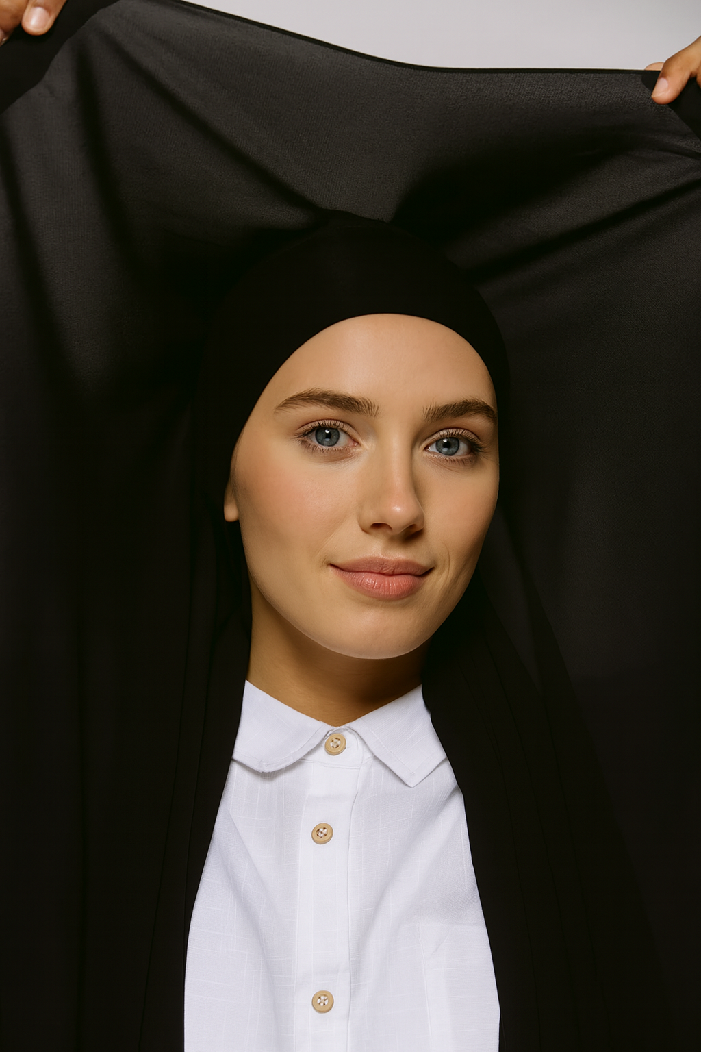 FLOWY INSTANT CHIFFON HIJAB - BLACK