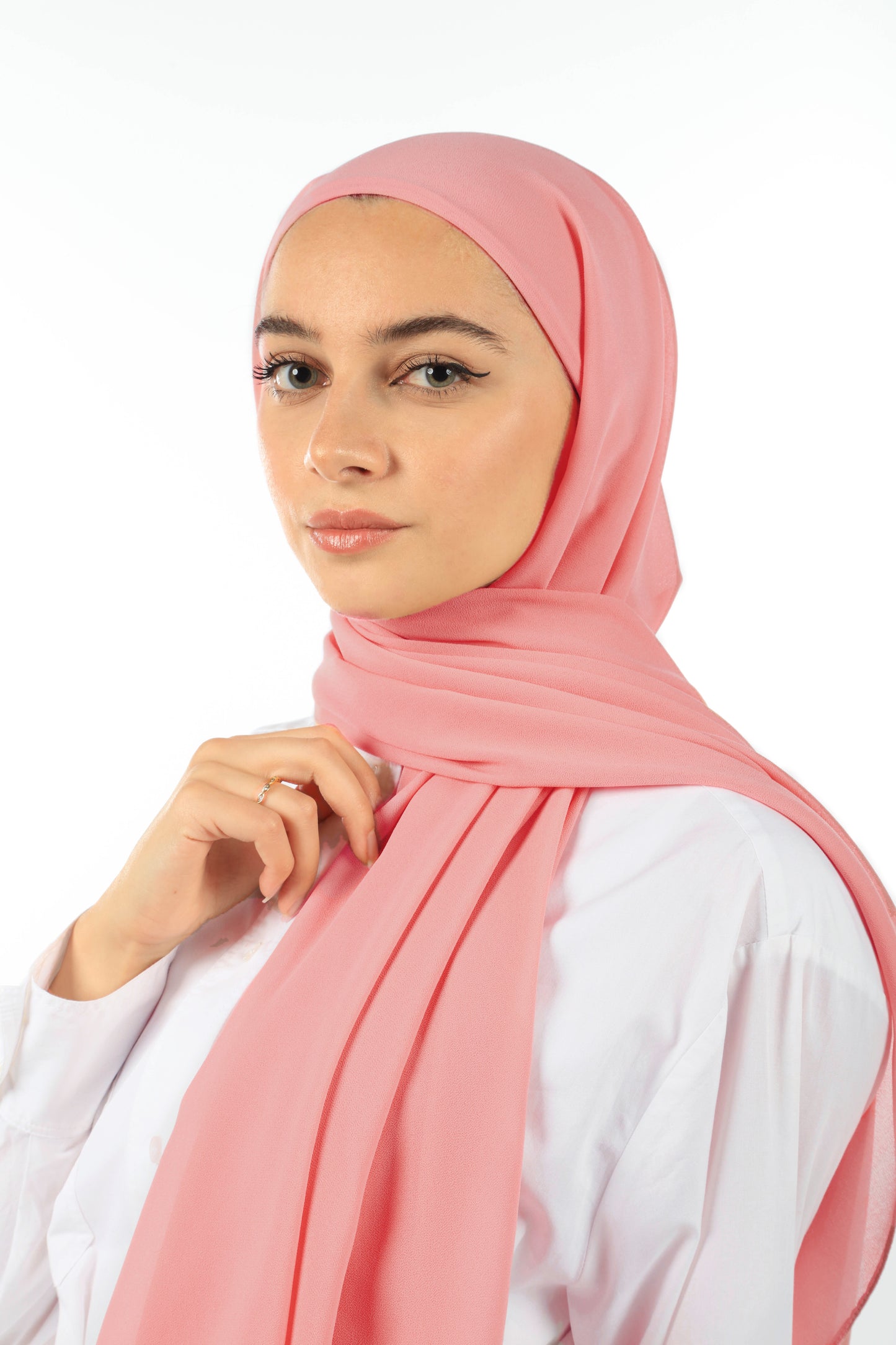 INSTANT CHIFFON HIJAB - PEACHY
