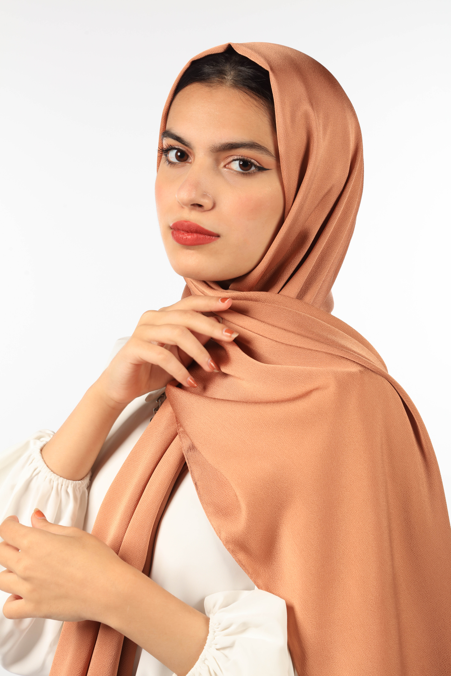 LUXE SILK SATIN HIJAB - SHERBET